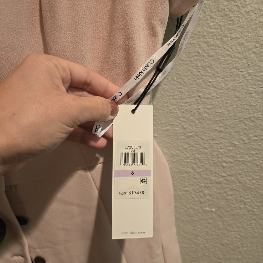 Calvin Klein Light Pink Long Sleeve Dress - Picture 3 of 3